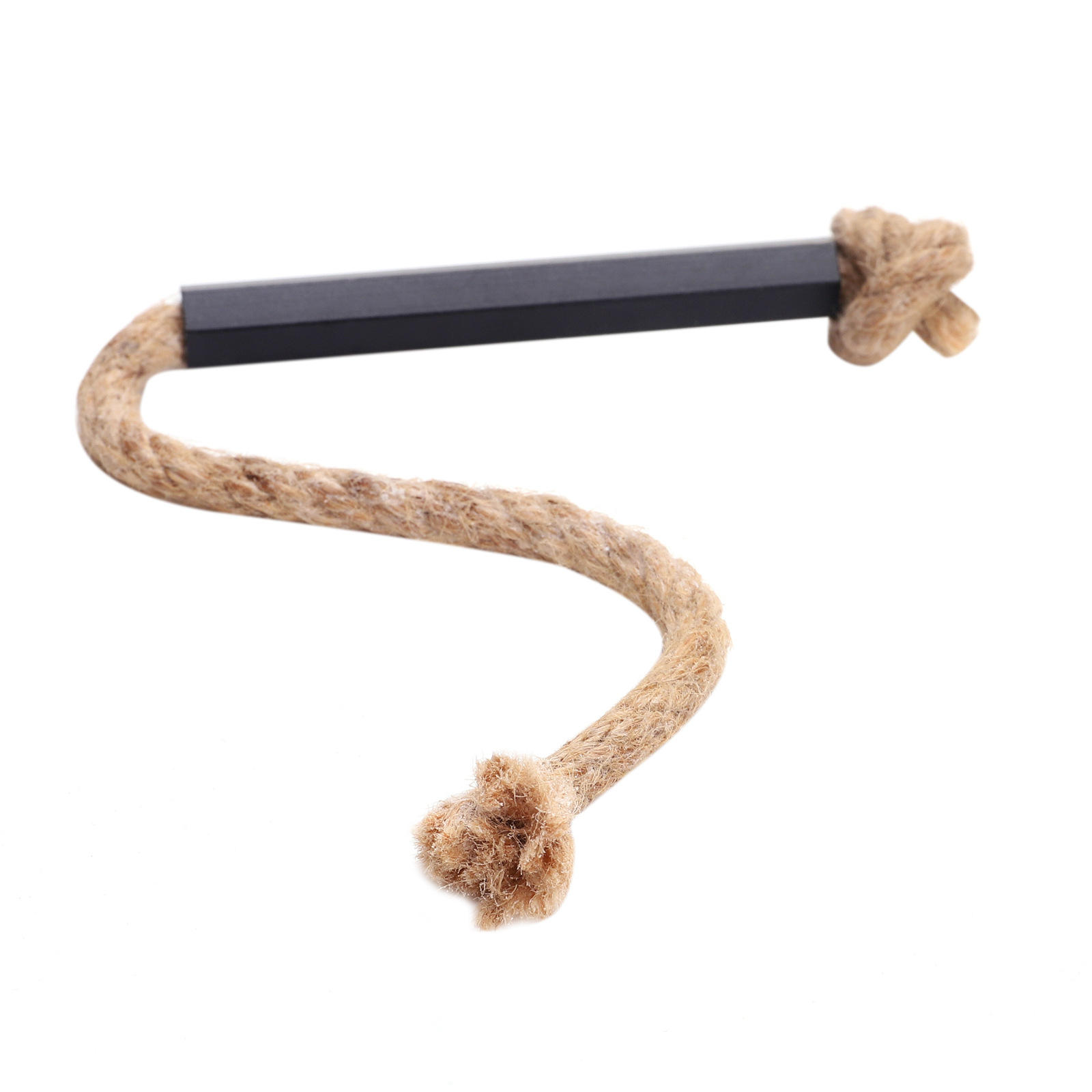 Cuerda de cáñamo + tubo hexagonal/negro