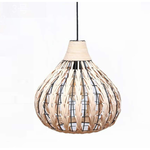 Lampe suspendue décorative tissée en fer de qualité exclusive nouvelle dernière lampe suspendue de fleur de lotus de bambou de concepteur au prix le plus bas - Product Image 5