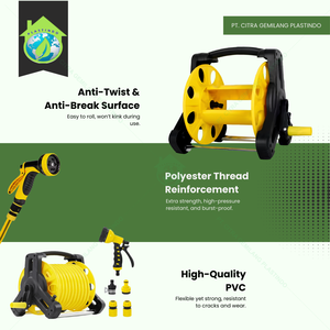 สายยางรดน้ำในสวนแบบยืดหยุ่น14เมตรใช้ได้จริงดีไซน์พ่นเจ็ทสำหรับการรดน้ำและทำความสะอาดที่สะดวก - Product Image 5