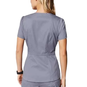 Ensemble d'uniformes d'hôpital à col rond Costumes de travail d'infirmière et de médecin avec vêtements de récurage à la main 65% polyester 35% coton Ensembles de gommage - Product Image 5