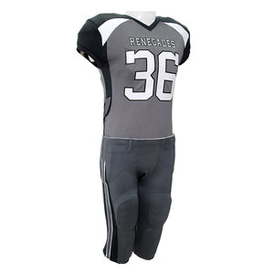 Ensemble de maillot de football américain unisexe respirant, antibactérien, 100% polyester, couleur unie, pour adultes, taille plus, sport - Product Image 4
