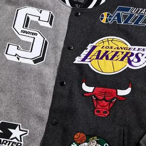 Patchs de broderie de logo personnalisé de l'usine de fabrication OEM Lettermen Baseball Bomber Jacket Tissu de laine de haute qualité pour l'hiver - Product Image 6