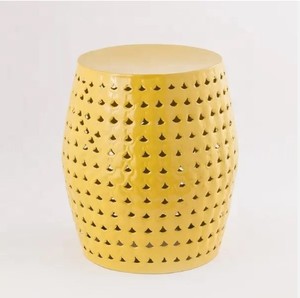 ตารางการจัดเก็บค้อนเฟอร์นิเจอร์โลหะห้องนอนสตูลเก็บGolden Hammered Storageกลองสตูล - Product Image 2