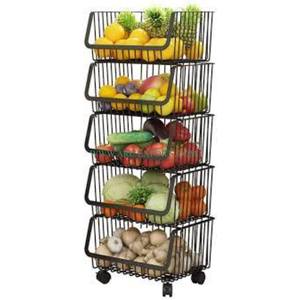 Étagères de rangement de cuisine faites à la main en jute de rotin de qualité supérieure art créatif classique hôtels et supports de fruits et légumes pour la maison - Product Image 3