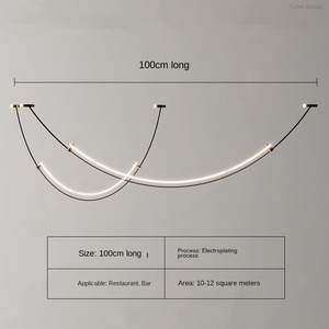 Lámparas de Araña LED Ovaladas Modernas y Sencillas para Iluminación en Salas de Estar, Villas, Escaleras y Restaurantes - Product Image 5