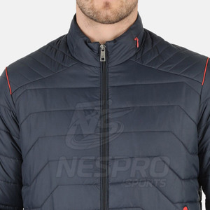 Chaqueta acolchada de invierno de talla grande para hombre 2025 con cuello levantado y logotipo frontal personalizable transpirable y ecológica - Product Image 6