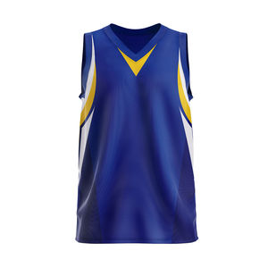 Maillots de basketball au design authentique à prix de gros, séchage rapide, respirants, antibactériens, sans manches, personnalisables pour hommes en polyester - Product Image 4