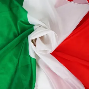 Groothandel 100% Polyester Italië Duurzame Horizontale Gestreepte Rode Witte Groene Vlag Italië Nationale Vlag