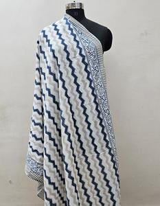 Sarong en coton fait main à imprimé zigzag, imprimé à la main, pour femmes, maillot de bain d'été, couverture de plage, vêtement de fête ethnique, respirant, pareo - Product Image 1
