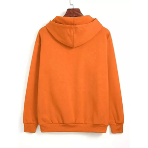 เสื้อฮู้ดดี้ผู้ชายผ้าฝ้าย 100% ทรงโอเวอร์ไซส์ ขายส่ง รับสกรีนโลโก้ สีส้ม สไตล์สตรีทแวร์ คุณภาพสูง ผ้าฝรั่งเศส ปักลาย - Product Image 2