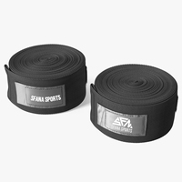 Muñequeras de algodón elástico personalizadas al por mayor, tela transpirable para artes marciales, combate, deportes, gimnasio, Fitness, productos en caja