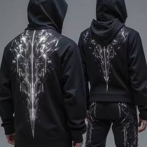 Sweatshirts à capuche pour hommes en coton mélangé personnalisé Sweatshirts Poids lourd Luxe Premium Nouvelle collection d'hiver à la mode Impression personnalisée unie - Product Image 2