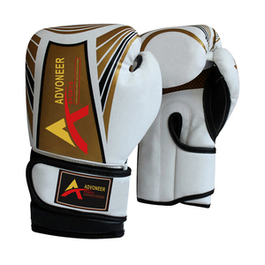 Gants de boxe MMA en cuir évacuant l'humidité 16 oz entraînement pour adultes avec fermeture à crochet et boucle léger respirant - Product Image 5