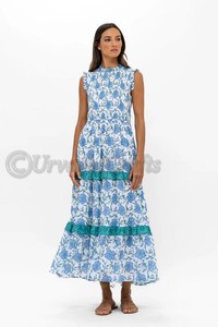 ผลิตจากผ้าฝ้ายน้ําหนักเบาพิมพ์ลายแฮนด์บล็อค ผ้านวมสม็อคเต็ม ลายนัวเนีย ลายคอและสไตล์เสื้อสวมหัว - Product Image 4