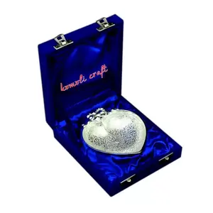Cuencos chapados en plata con forma de corazón de pavo real para invitados, regalo de boda indio, la mejor calidad, precio al por mayor - Product Image 2