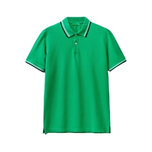 Polo de hombre de manga corta Casual Slim-Fit diseño básico rayas algodón polos 2025 - Product Image 1