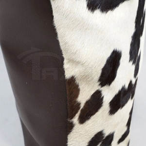 Sac fourre-tout extérieur en cuir de vachette résistant à l'eau avec fermeture à glissière Accessoires de vêtements de couleur contrastée - Product Image 6