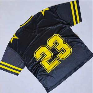 เสื้อยืดตาข่ายโอเวอร์ไซส์สไตล์เรโทรสำหรับแฟนอเมริกันฟุตบอล พิมพ์โลโก้ตามสั่ง ขายส่ง - Product Image 6