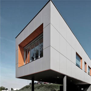 แผ่นผนังตกแต่งภายนอกอาคาร ทนทานต่อสภาพอากาศ กันไฟ สำหรับงานตกแต่งผนังภายนอก  แผ่นลามิเนตขนาดกะทัดรัด  แผ่น HPL สำหรับงานภายนอก - Product Image 5