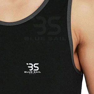 Camiseta sin mangas ajustada para hombre con algodón elástico transpirable para una camiseta sin mangas de estilo moderno a medida para hombre - Product Image 4