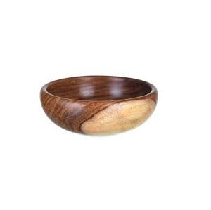 Tazón para servir esmaltado de madera de acacia de estilo único, tazón de alimentación de madera, mesa de comedor para artículos de fiesta en casa al por mayor - Product Image 4