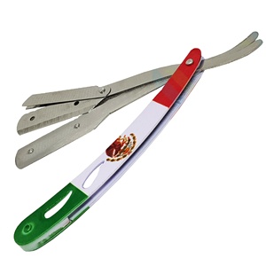 Peigne de barbier professionnel pliable jetable multicolore Source Surgical, rasoirs de sécurité réglables en acier inoxydable pour voyage - Product Image 1