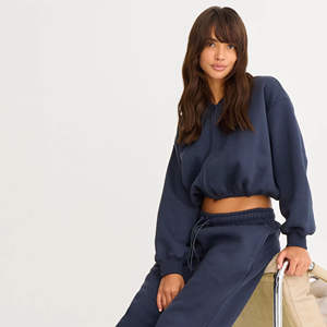 ชุดฮู้ดดี้และแทรคสูทผ้าฟลีซวินเทจแบบยูนิเซ็กซ์ ให้ความอบอุ่น เหมาะสำหรับใส่ออกกำลังกายในฤดูหนาว สไตล์สตรีทและฟิตเนส - Product Image 1