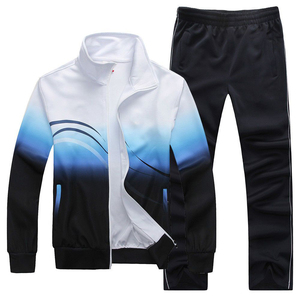 Conjunto de chándal deportivo y de gimnasio de dos piezas personalizado de invierno para hombre, transpirable, ligero, con cintura elástica - Product Image 5