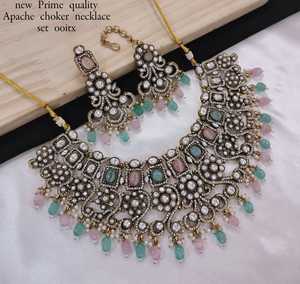 Célèbre Haute Qualité Merveilleux Indien Réel Kundan Premium Qualité Jaypuri Carré Ovale Pierre Collier Avec Boucle D'oreille Ensemble Pour Femmes - Product Image 4