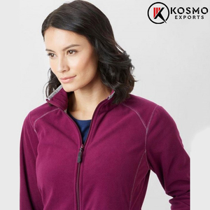 Veste Softshell d'hiver légère pour femmes personnalisée en gros tissu polaire chauffant en nylon respirant tissé tissage à capuche - Product Image 5