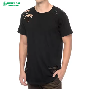 High Quality 210g Polyester/Cotton Loose Fit Sleeve <b>T</b>-<b>Shirts</b> for <b>Men</b> Custom Colorful Price Wholesale-Casual O-Neck Design Blank - Product Image 5