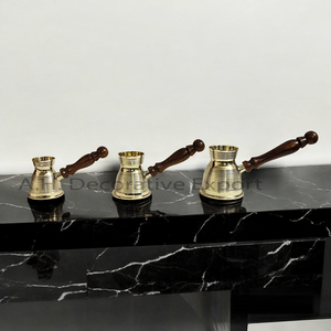 Hot Sale Brass Turkish <b>Coffee</b> Pot with Wooden Handle New Design for Hotels and Restaurants Adult Use Tea & <b>Coffee</b> Container - Product Image 6