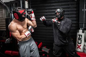 Protector de cabeza de boxeo de cuero genuino de alta calidad, Protector de cabeza de entrenamiento MMA, protección facial completa, equipo de cabeza irrompible - Product Image 6