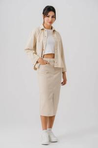 Chaqueta vaquera de invierno para mujer, ropa de calle informal con cierre de un solo botón de Color sólido lavado con detalles de botones - Product Image 6