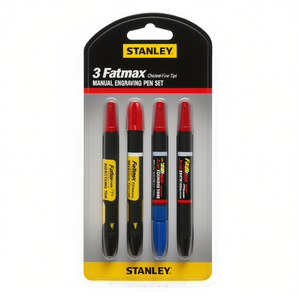 ชุดปากกาแกะสลักแบบแมนนวล Stanley 3 Fatmax Xtreme Chisel-Fine Tip 12 ชิ้น ปากกาเขียนถาวร - Product Image 2