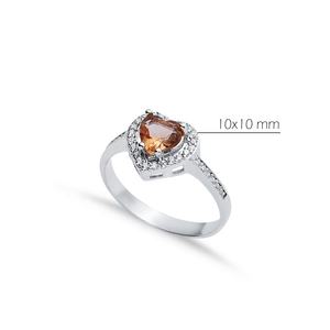Bague Sultanite en argent de conception de coeur minimaliste pour les femmes Baguette en gros turc fait à la main 925 bijoux en argent Sterling - Product Image 2