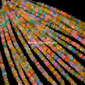 Venta caliente cuentas de ópalo etíope Natural Multi Disco cuentas de piedras preciosas sueltas hebra cuentas de joyería de ópalo de fuego para verano al por mayor - Product Image 1