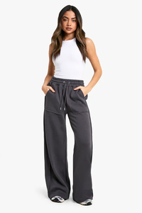 100% coton respirant doux Baggy pantalon large jambe droite pantalons de survêtement Service OEM - Product Image 4