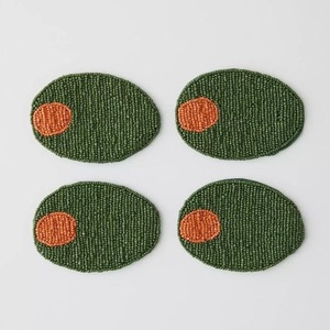 Sous-verre de perles de rocaille multicolores Pure Handmade Seed Beads Coaster Tea Coffee Wine ETC Beaded Coaster Unique Designs - Product Image 6