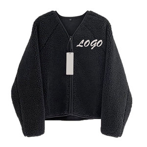 แจ็กเก็ตขนแกะเชอร์ปาสำหรับผู้ชายเสื้อแจ็คเก็ตขนแกะเชอร์ปา100% งาน OEM ตามสั่ง - Product Image 2