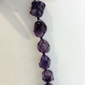 Handmade Premium Quality AmethystTumble <b>Crystal</b> Wind Chime with Tumbled Palm Stones and Tassel 15-20cm Home <b>Decoration</b> Feng Shui - Product Image 3