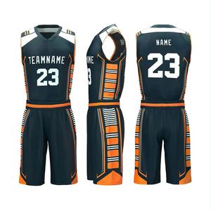 Ensemble de maillots de basket-ball personnalisés pour hommes, 100% polyester, séchage rapide, respirant, imprimé, sans manches, kit d'équipe - Product Image 6
