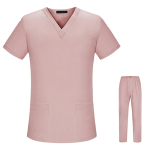 Camiseta de Manga Corta con Cuello en V de Alta Calidad para Mujer, Uniforme de Trabajo de Verano, Uniforme de Enfermera, Uso Hospitalario, Unisex, para Médicos y Pacientes - Product Image 4