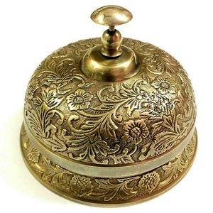 Campana de Mano Tradicional Clásica Vintage con Mango de Madera Pulida, Decoración para el Hogar, Escuela, Hotel, Hospital, Recepción, Año Nuevo, Navidad - Product Image 5