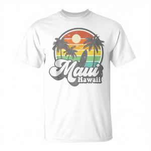 Camiseta sin Mangas Vintage de los 70 con Diseño de Surf de Maui, Hawái, Ropa Promocional Retro con Temática de Playa Hawaiana - Product Image 2