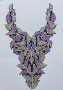 Patchs de broderie à paillettes majestueux col en tissu filet élégant pour robe indienne Saree Kurti Blouse Tailoring - Product Image 4