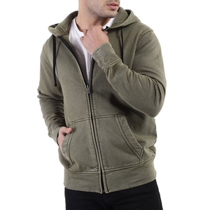 Sweat-shirts pour hommes avec logo personnalisable, nouvelle tendance, coupe régulière, design épaules tombantes, fermeture éclair, bas droit, vintage, 100% coton, automne - Product Image 1