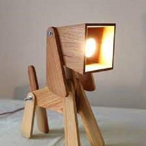 Lámpara colgante de madera de mango vintage con forma de perrito de madera de la India F S International - Product Image 1