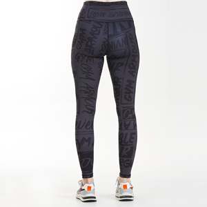Pantalones Deportivos de Cintura Alta GymArmour, Leggings Negros Texturizados con Decoración de Cremallera, Transpirables, Tallas XS-S, Logotipo Personalizado, Spandex/Nailon - Product Image 2