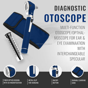 กล้องตรวจหูไฟเบอร์ออปติกขนาดเล็ก สีน้ำเงินกรมท่า ทำจากสแตนเลส พกพาสะดวก สำหรับตรวจหู คอ จมูก พร้อมกล่องเก็บ ได้รับมาตรฐาน CE ISO รับผลิตแบบ OEM และติดฉลากสินค้าส่วนตัว - Product Image 6